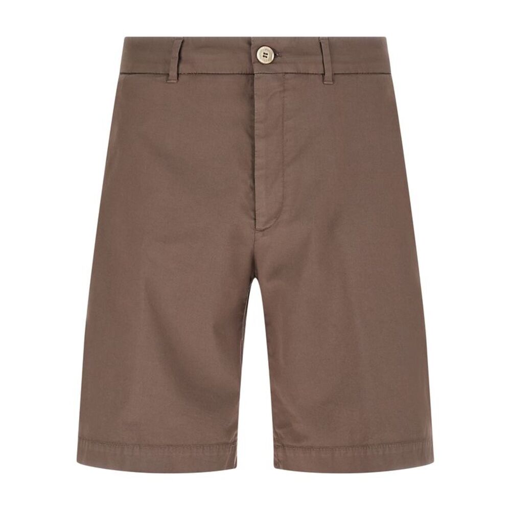 Brunello Cucinelli Brown Cotton Bermuda Men's Shorts